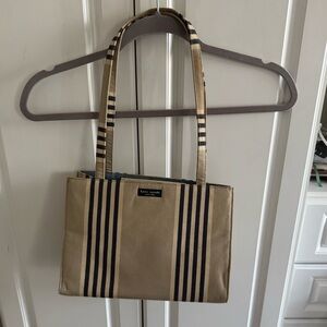 Kate Spade Tan and Black Striped Women's Bag